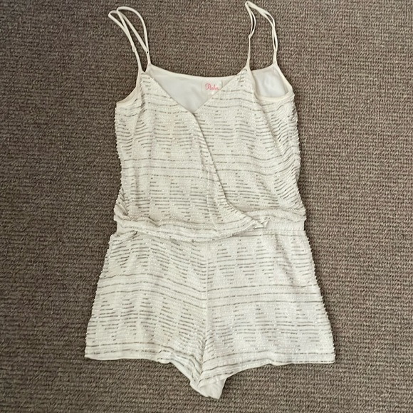 Parker ‘Harrison’ Embellished Beaded Sequin Romper - Picture 1 of 4